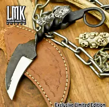 Custom Forged Karambit Knife AUS-8 Steel Carbon Engraving EDC Best Selling 2024