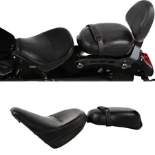 Black Driver Passenger Seat Fit For Indian Scout 2015-2024 Scout Sixty 2016-2024 (For: 2016 Indian Scout Sixty)