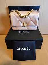 Brand New Authentic Chanel 19 Small Flap Bag Dark Beige/Caramel Made in France!!