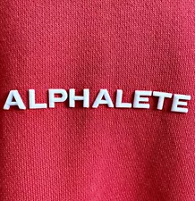 Alphalete Mens L Red & White Hoodie Sweatshirt Pullover