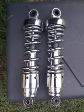 10.5" Chrome Motorcycle Shocks Honda Rebel 250 Yamaha Xj550 May Fit Other Models