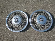 Factory 1986 to 1988 Buick Century 14 inch locking wire spoke hubcaps (For: 1988 Buick Century)