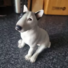 English Bull Terrier ornament by Leonardo realistic figurine Sitting Down