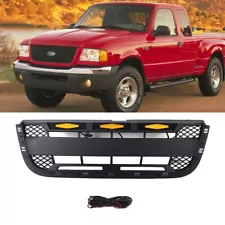 For Ford Ranger 2001-2003 Matte Black Grille Front Grille Bumper W/Lights