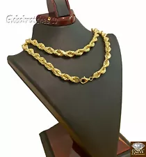 Real 10k SOLID Gold Rope Chain For Men 22 Inch 8mm On Sale Free Shipping THICK