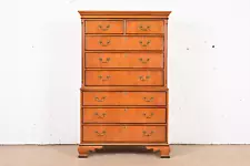 Drexel Chippendale Mahogany Highboy Dresser or Chest of Drawers