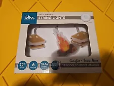 Bliss Hammocks String Lights BSL-300-SMO 12 Ft Themed String Lights w/Hanging Cl