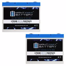 Mighty Max 12V 75AH Lithium Battery Replaces Palmer Industries Twosome - 2 Pack