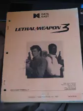 Original Pinball Machine manual Lethal Weapon 3 Flipper with schematics