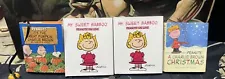 X4 Peanuts Mini Books! Charlie Brown Sally Snoopy! Xmas Halloween Valentines!