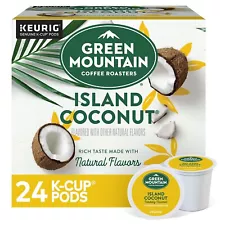 Green Mountain Island Coconut Coffee K-Cup Pods Light Roast 24/Box (6720) 325403