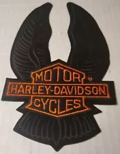 Authentic Rare, Vintage Never Used, Harley-Davidson Patch Emblem Black Wings Up