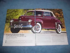 1948 Ford Super De Luxe Convertible Club Coupe Info Article "Full-Fendered Style