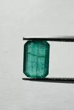 3.35cts Natural Beautiful Zambian Green Emerald Loose Gemstone For Sale