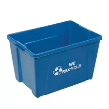 Global Industrial Recycling Bin Blue Plastic 18 Gallon