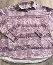 Cabela's For Women regular fit button Shirt Southwest Aztec Print Size Medium