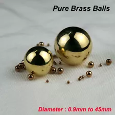 Pure Brass Balls Precision Solid Round Ball Precision Diameter 0.9mm to 45mm