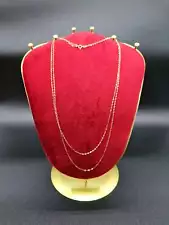 Solid 18ct Yellow Gold Doublet Trace Chain - Vintage Gold Jewellery