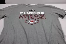 Nike Super Bowl 58 Kansas City Chiefs It Happens In Vegas Trophy TSHIRT Size L