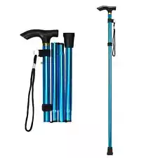 Cane Walking Stick Adjustable Folding walking Aluminum Collapsible Travel Hiking