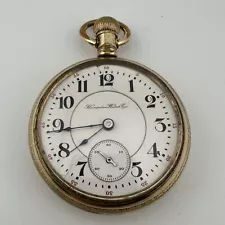 Hampden SPECIAL RAILWAY 21 Jewels Gold Filled Pocket Watch Railroad - Working