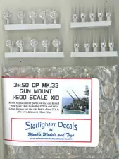 Starfighter Models 1/500 3" 50 CAL TWIN GUN MOUNTS for Revell Box-Scale Ships