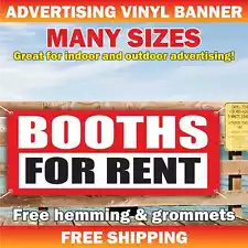 BOOTHS FOR RENT Advertising Banner Vinyl Mesh Sign sale leasing realtor home