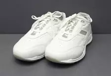 Women SAS Soft Step Sz 8.5WW wide White Leather Lace-up Athletic Comfort Shoe