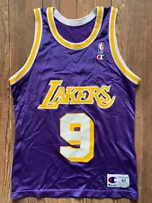 Men's 40 Nick Van Exel Los Angeles Lakers Champion Jersey Medium M Purple