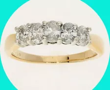 SALE! Diamond Ring 5 Oval Brilliant 1.20C 14KYG PRICE CUT DUE TO CHIPS 7 1/4