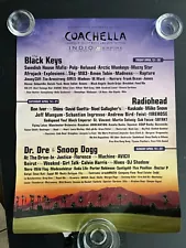 Coachella 2012 Official Line Up Poster Authentic Festival Merch Snoop Dre Tupac