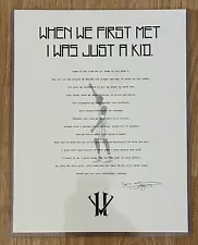 2016 KOBE BRYANT “DEAR BASKETBALL” RETIREMENT LETTER 11 X 8.5 IN TOP LOADER