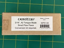 Replacement Blade for Veritas, 3/16 Tongue Blade Small Plow Plane, New 05P5163