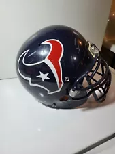 NFL Houston Texans Football AIR Helmet game worn with signs of wear.