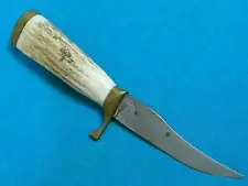 VINTAGE "BJW" CUSTOM STAG MOUNTAIN MAN HUNTING SKINNING SURVIVAL KNIFE KNIVES EC