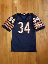 Vintage Chicago Bears Walter Payton Jersey #34 Wilson Football Blue Medium 90s