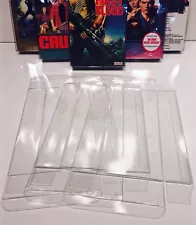 10 VHS Box Protectors Clear Display Cases For Standard VHS Tapes Acid-Free