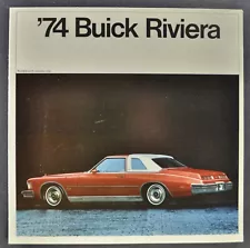 1974 Buick Riviera Sales Brochure Folder Hardtop Coupe Excellent Original 74