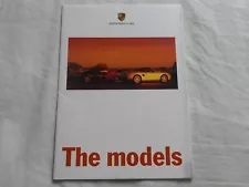 1997 Porsche Range UK Fold-Out Car Sales Brochure with 911 996 Cabriolet poster