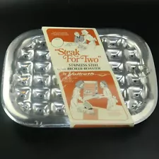 "Steak for Two" Broiler Roaster Pan, 10" x 7" x 2" Stainless NEW Vollrath #71120