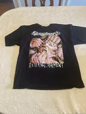 Sanguinary EXTERNAL TORMENT CONCERT TSHIRT- THE REAL DEAL ESTATE COLLECTOR SALE