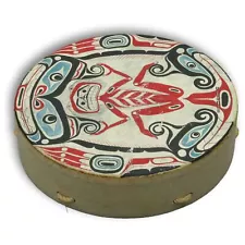 Vintage Mid Century Aztec Mayan Inca Tribe Percussion Musical Instrument Drum