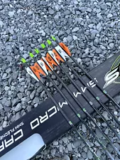 Half dozen Easton Axis 700 5mm Fletched MICRO Carbon Arrows for Archery Hunting