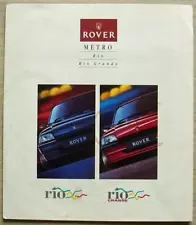 ROVER METRO RIO & RIO GRANDE Car Sales Brochure For 1994 #4478