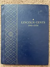 Whitman 1941-1958 Lincoln Cents #9406 Coin Album With Both Years On Front Cover