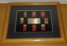 Vintage Coca Cola Old Coke Vending Machine Pins Framed Limited Edition Set of 8