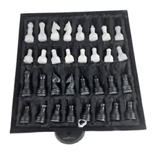 Marble Chess Pieces Only Chess Pieces with Storage Black and White Chess Lovers