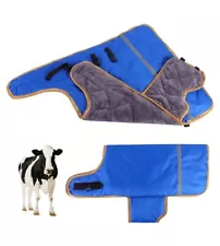 2 Pcs Set Winter Calf Blanket Calf Warm Clothes Waterproof Warming Blanket Wind