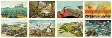 Set of 8 Geographical Study Maps L.W. Yaggy 1893 Art Posters Prints Home School