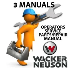 WACKER NEUSON RD11 TANDEM ROLLER OPERATORS SERVICE PARTS REPAIR MANUAL PDF USB